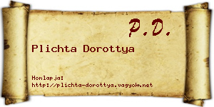 Plichta Dorottya névjegykártya